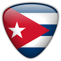 Image showing Cuba Flag Glossy Button