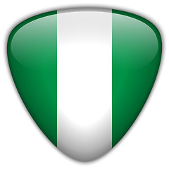 Image showing Nigeria Flag Glossy Button