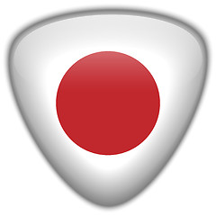 Image showing Japan Flag Glossy Button