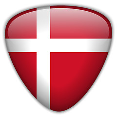 Image showing Denmark Flag Glossy Button