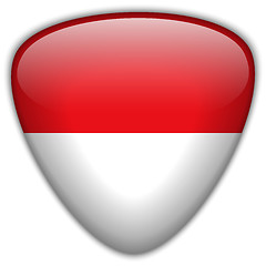 Image showing Monaco Flag Glossy Button