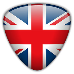 Image showing UK Flag Glossy Button
