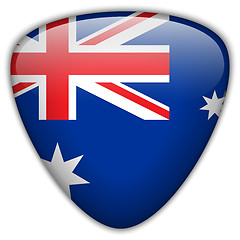 Image showing Australia Flag Glossy Button