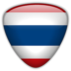 Image showing Thailand Flag Glossy Button