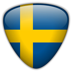 Image showing Sweden Flag Glossy Button