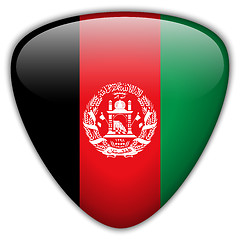 Image showing Afghanistan Flag Glossy Button