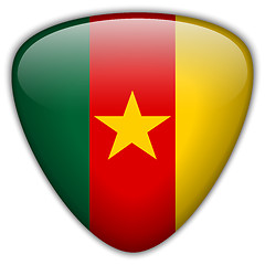 Image showing Cameroon Flag Glossy Button