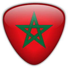 Image showing Morocco Flag Glossy Button