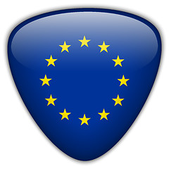 Image showing Europe Flag Glossy Button