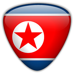 Image showing North Korea Flag Glossy Button