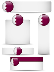 Image showing Qatar Country Set of Banners