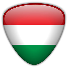 Image showing Hungary Flag Glossy Button