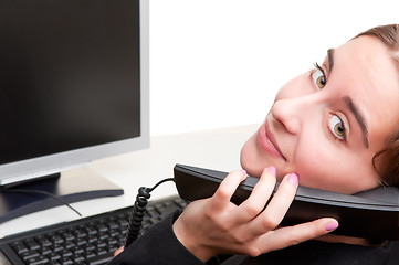 Image showing Woman Talking on the Phone