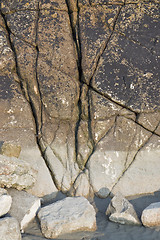 Image showing rock formation near Mont Saint Michel Abbey