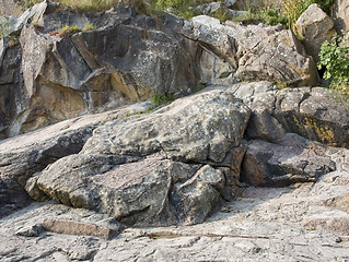 Image showing rock formation near Mont Saint Michel Abbey