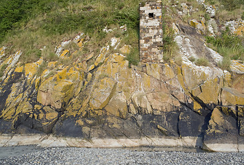 Image showing rock formation near Mont Saint Michel Abbey