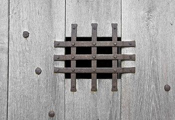 Image showing barred window