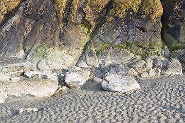 Image showing rock formation near Mont Saint Michel Abbey