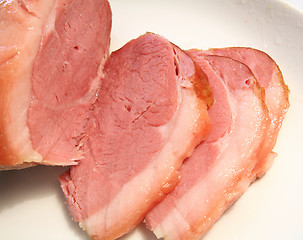 Image showing Sliced gammon ham