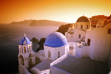 Image showing Santorini sunset