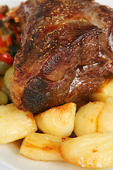 Image showing Lamb, potatoes and veg