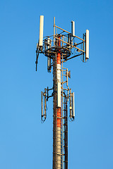 Image showing Cellular communication tower