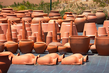 Image showing ceramic pots in market