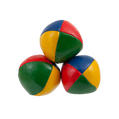 Image showing Three juggle balls isolated