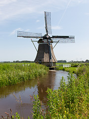 Image showing Traditional old dutch windmill