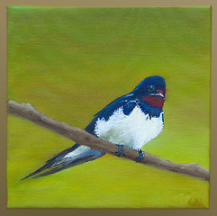 Image showing Painting of a swallow