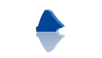 Image showing Blue unique pawn isolated