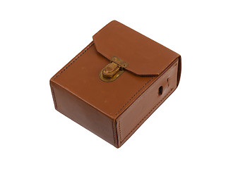 Image showing Antique leather bag isolated