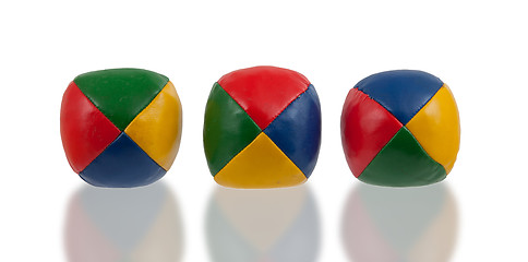 Image showing Three juggle balls isolated