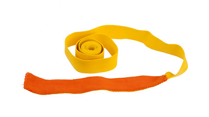 Image showing Yellow belt isolated