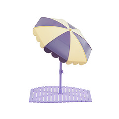 Image showing Small beach umbrella isolated