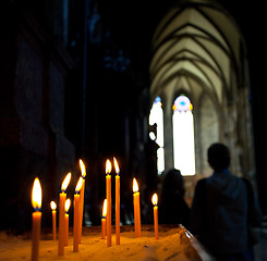 Image showing candles in the Church