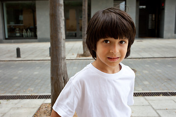 Image showing boy in a white t-shirt