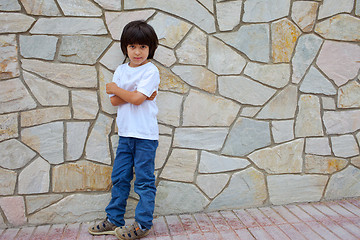 Image showing boy in a white shirt