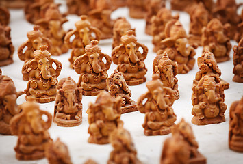 Image showing Souvenir figures of gods in the Indian market