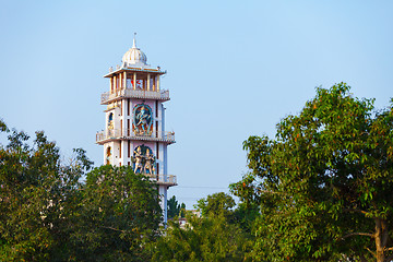 Image showing Old tower in the town of Pushkar, India, Rajasthan