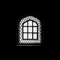 Image showing Silhouette of window in the mosque