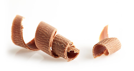 Image showing milk chocolate curl