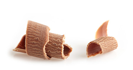 Image showing milk chocolate curl