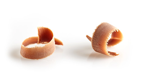 Image showing milk chocolate curl