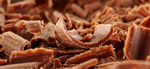 Image showing chocolate shaving background