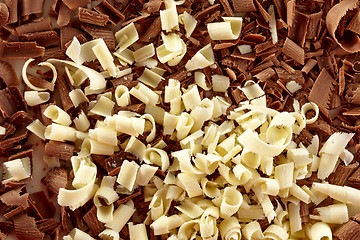 Image showing chocolate shaving background