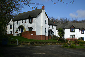 Image showing white washed houses