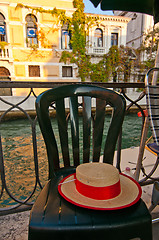 Image showing Venice Italy gondolier hat