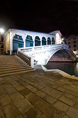 Image showing Venice Italy Rialto bridge view