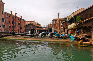 Image showing Venice Italy San Trovaso squero view